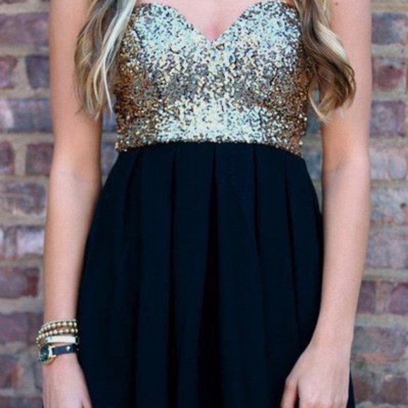 XTAREN SEQUIN GOLD AN BLACK MINI DRESS - Picture 10 of 10